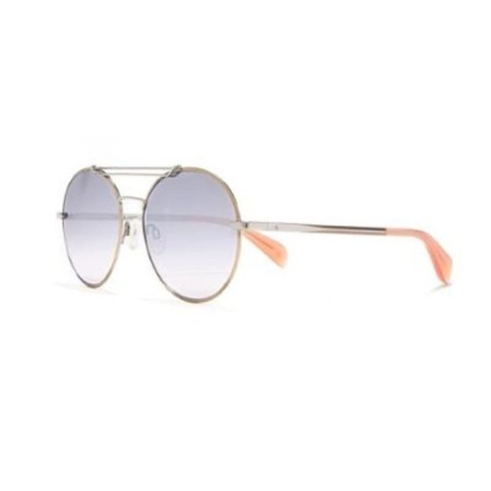 Rag & Bone Womens Silver Round Metal Frame 59mm Sunglasses with case New - Picture 3 of 10